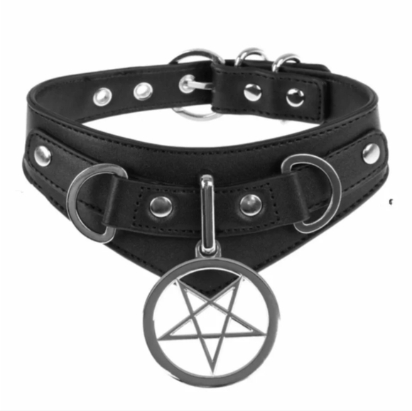 Killstar Penta Ritual Choker Rare Goth Occult Pentagram Choker - Picture 1 of 9